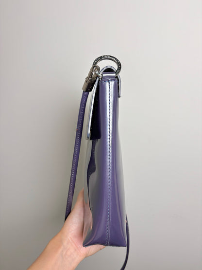 Frederic Paris Solid Patent Leather Small Purse