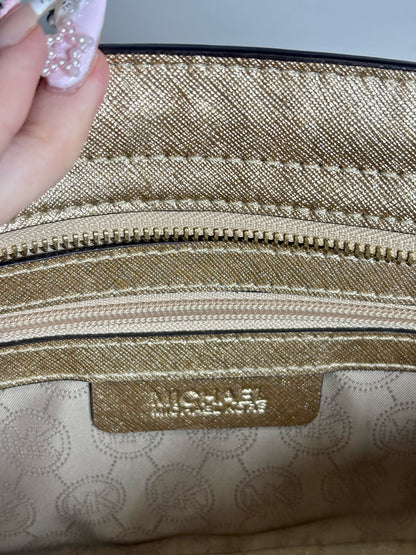 Women's Michael Kors Solid Leather Pre-owned Metallic Gold Small Purse