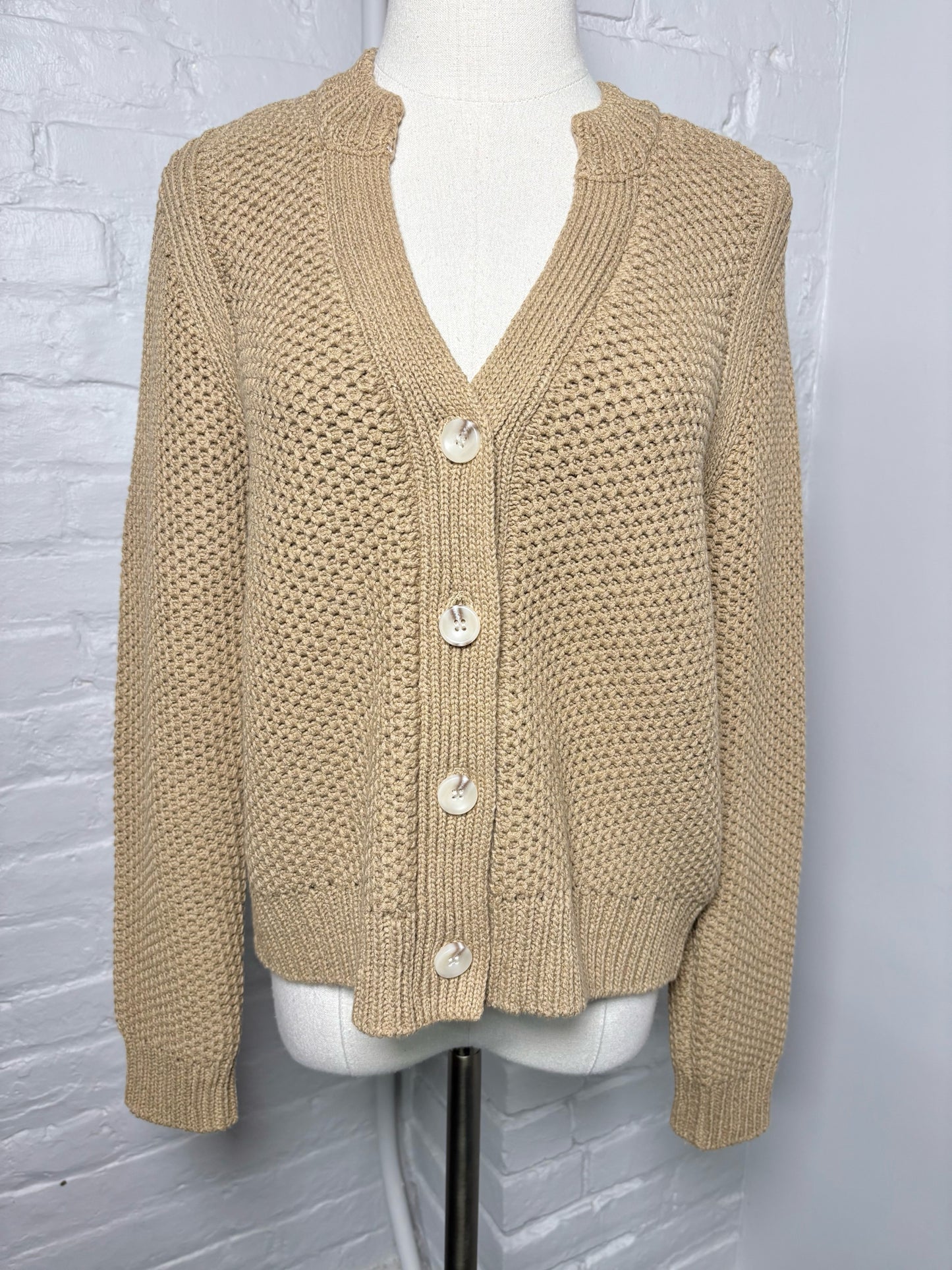 Women Size 0 Kilte Tan "The Allison Cardigan" Sweater