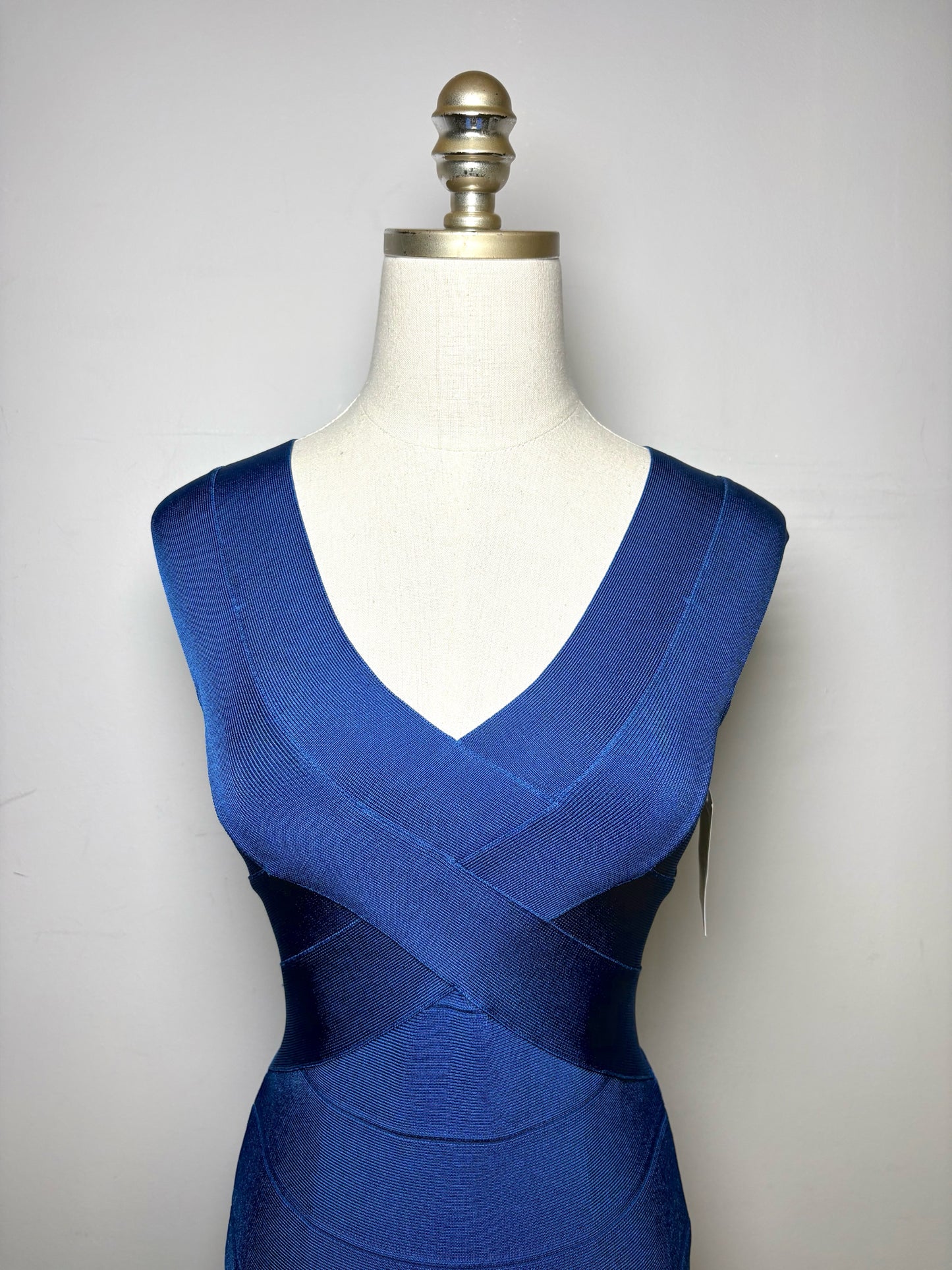 Women Size S Herve Leger Paris Blue Bandage Bodycon Dress
