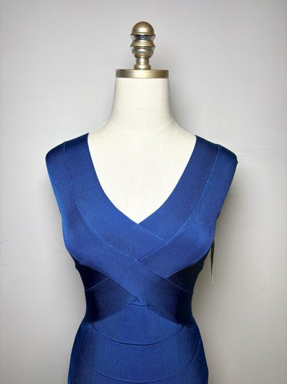 Women Size S Herve Leger Paris Blue Bandage Bodycon Dress