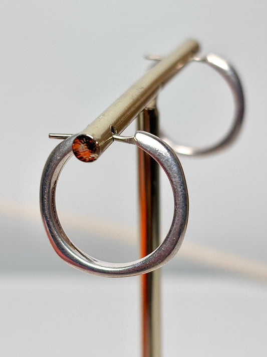 Tiffany & Co. Sterling Silver Cushion Hoop Earrings