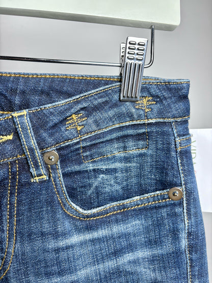 Women Size 25 R Jeans Blue Denim Women's Cotton Blend Pre-owned Jeans