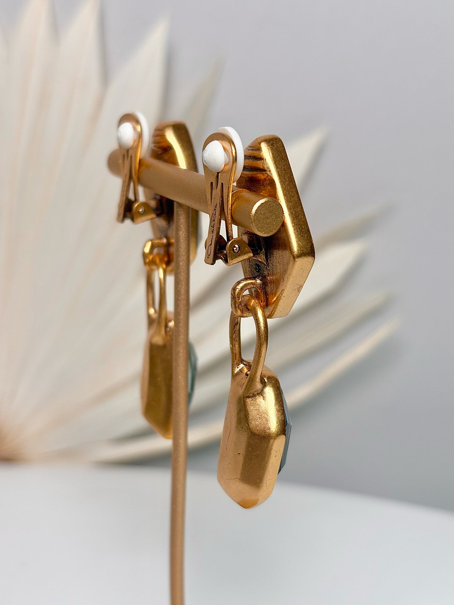 Oscar de la Renta Vintage Crystal Earrings