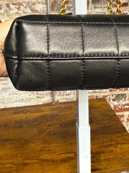 Saint Laurent Quilted Leather Black Lambskin Carr Shopping Bag