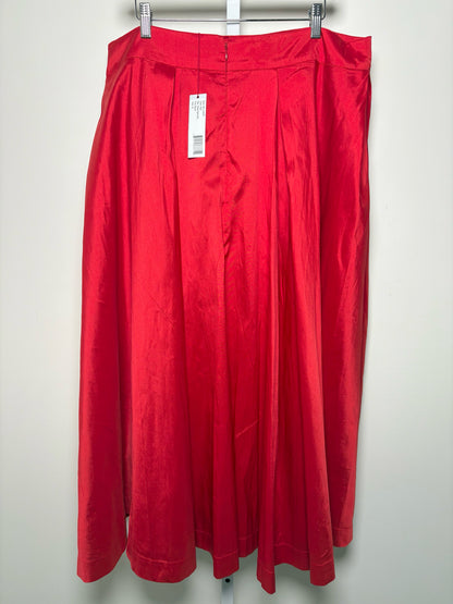 Women Size XL Frances Valentine Red Solid NWT Maxi Skirt