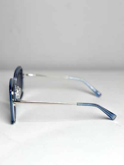 Elton John Eyewear Women's Pre-owned Blue Acetate Sunglasses