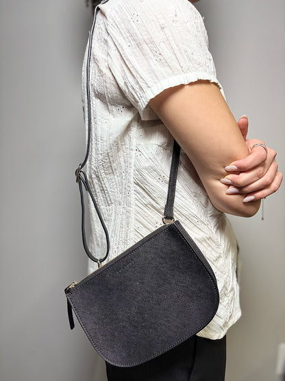 Lo&Sons Saffiano Leather Black Belt Bag