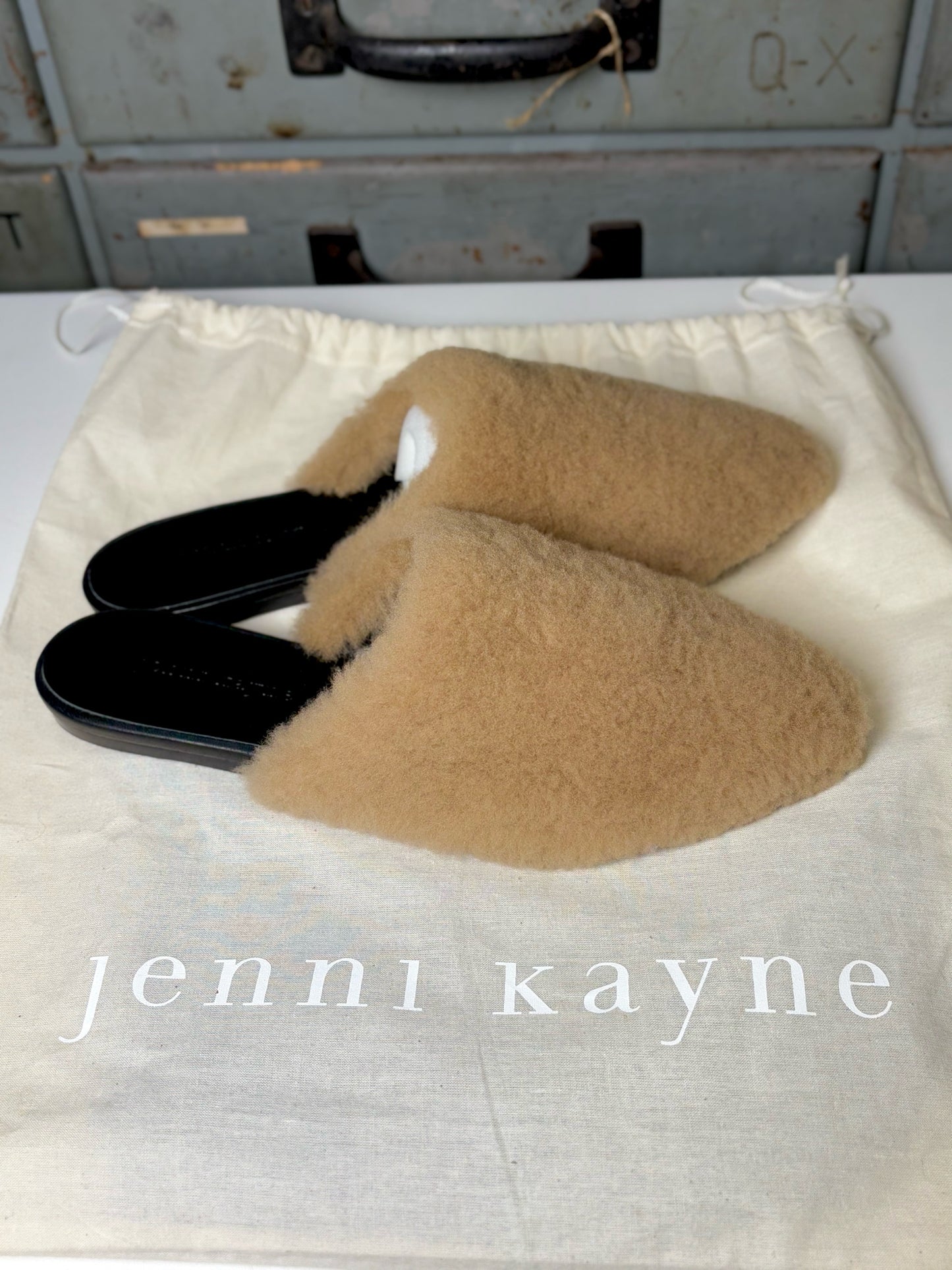 W Shoe Size 39 (8.5 US) Jenni Kayne Camel Shearling Slip-ons