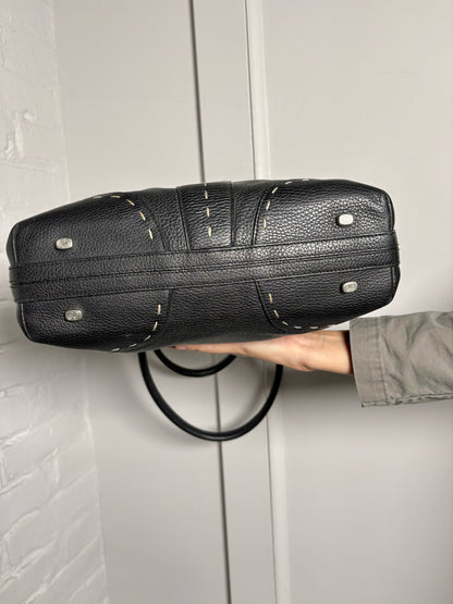 Escada Solid Leather Black Cowhide Purse