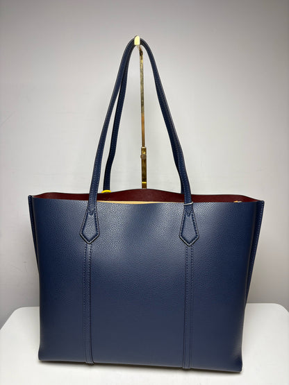 Women's Tory Burch Perry Triple Compartment Tote Navy Blue Pre-owned, NWT