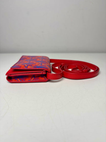 Women's Liberty London Card Case on Strap Red, Blue Pre-owned/NWT