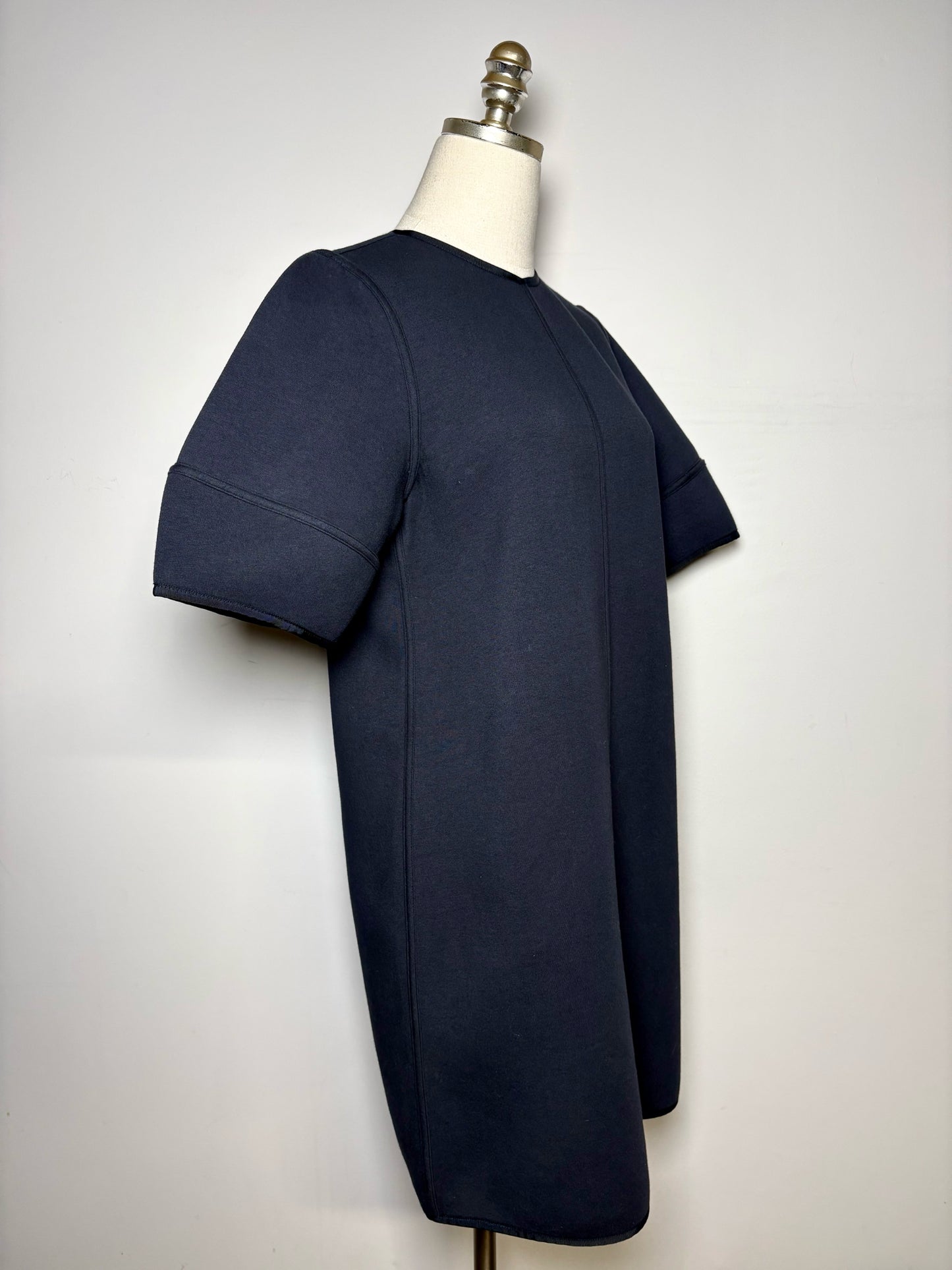 Women Size M Pearl by Lela Rose Blue Reversible Cotton Blend Dress