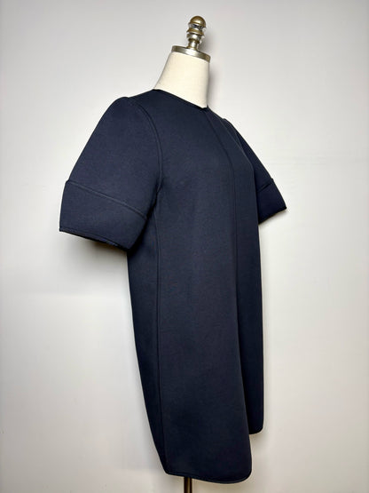 Women Size M Pearl by Lela Rose Blue Reversible Cotton Blend Dress