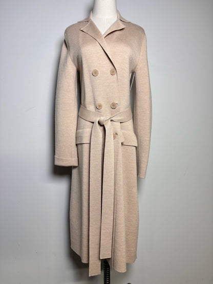 Women Size 40 (4/S) Bottega Veneta Neutrals Wool Blend Cardigan Sweater
