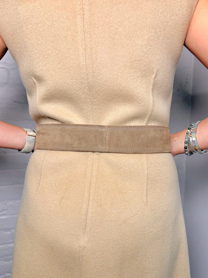 Sezane Leather M Tan "Oma" Wide Belt