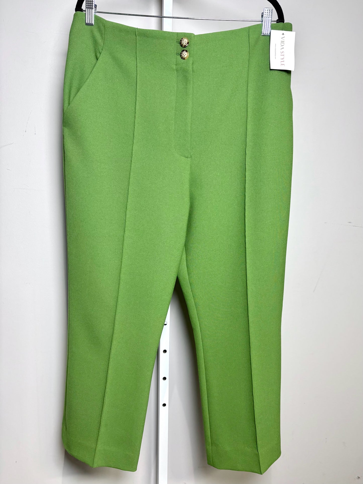 Women Size 16 Veronica Beard Green Solid Women's Polyester Pre-owned Pants
