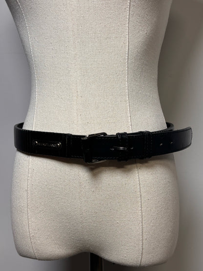 Women's Leather Helmut Lang Leather XS/S Vintage Black Y2K Pre-owned Belt