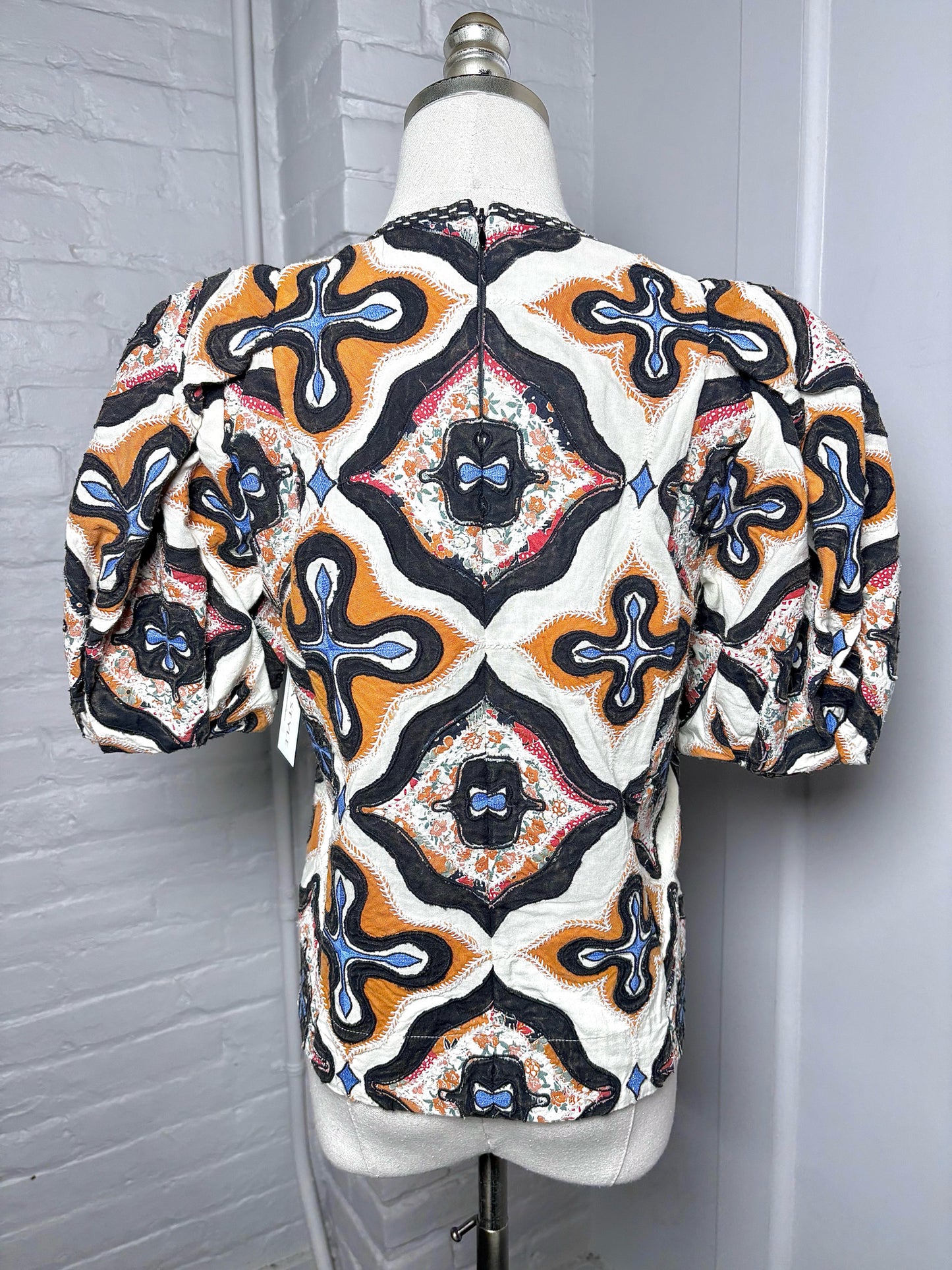 Women Size 2 Ulla Johnson multi brown Print Top