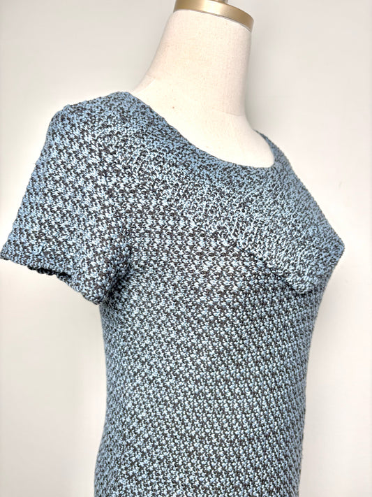 Women Size M APC Blue, Black Knitted Cotton Sweater