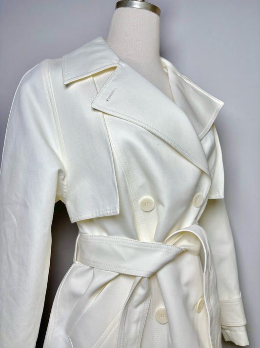 Women Size M Massimo Dutti White Coat