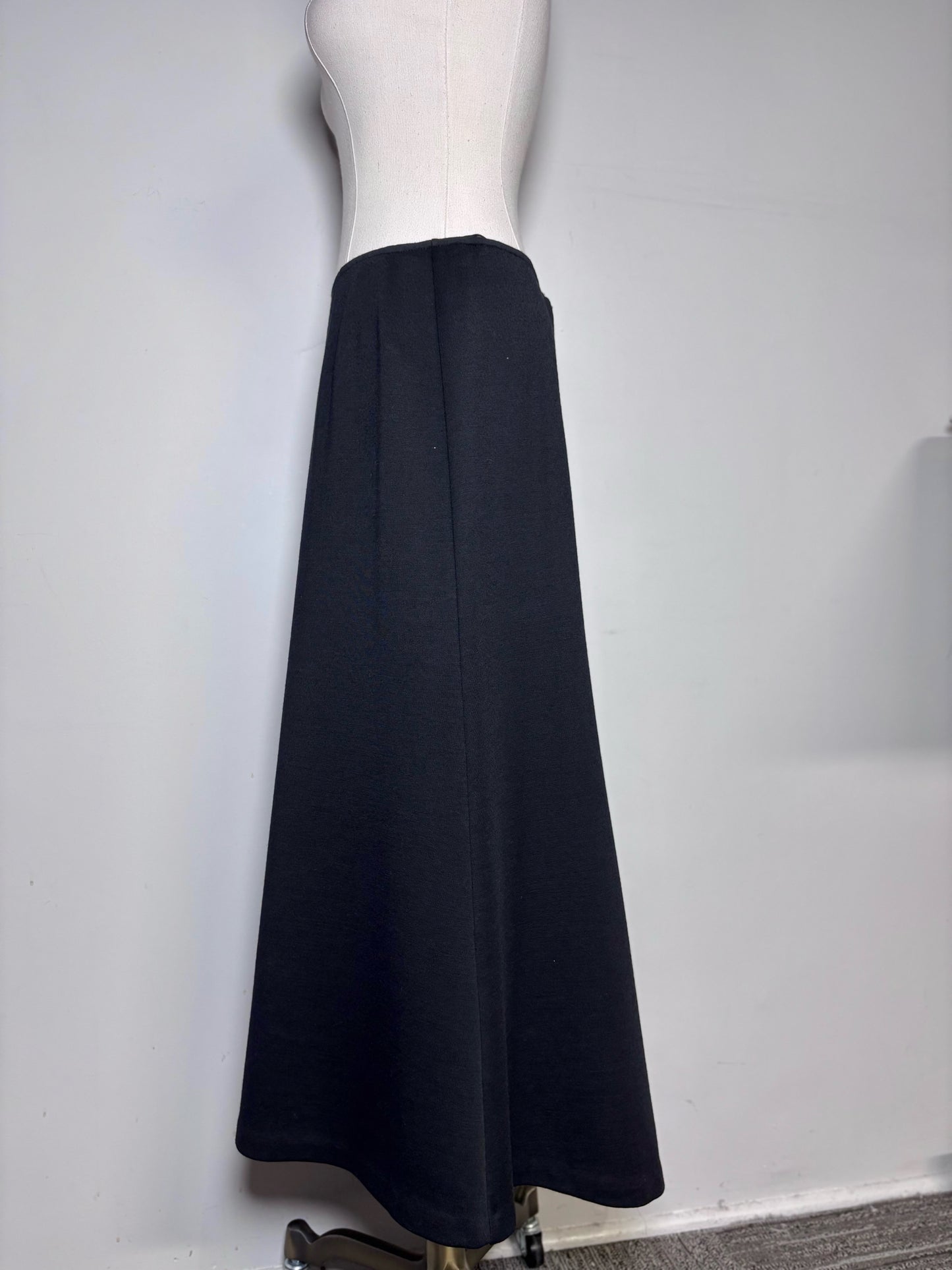Women Size 6 Jean Paul Gaultier Black Solid Vintage Pre-owned Skirt