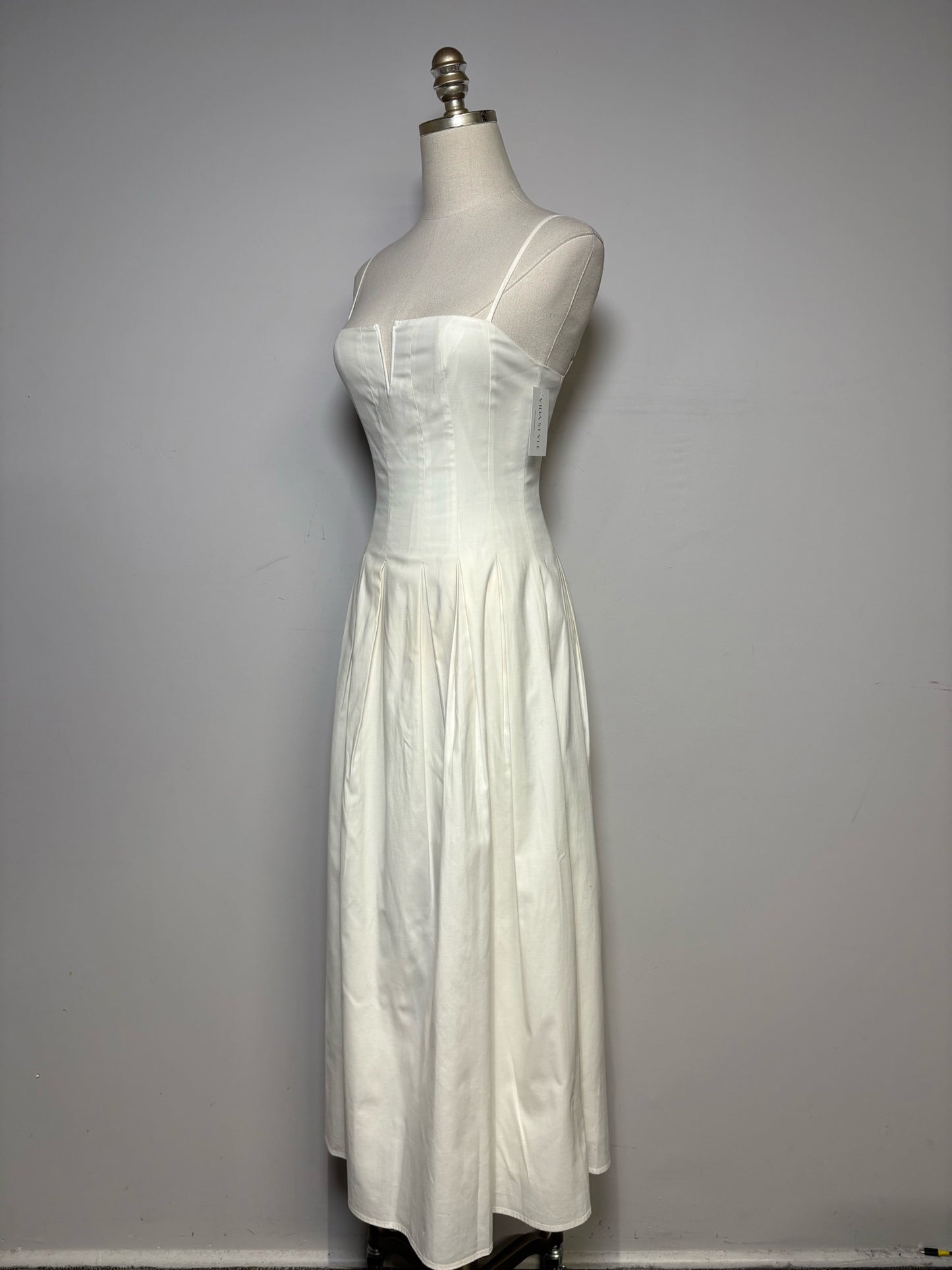 Women Size 2 Reformation Off White Organic Cotton Pre-Owned Maxi Dress