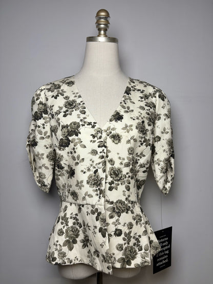 Women Size M Tuckernuck Beige Floral Print Pre-owned, NWT Jacket