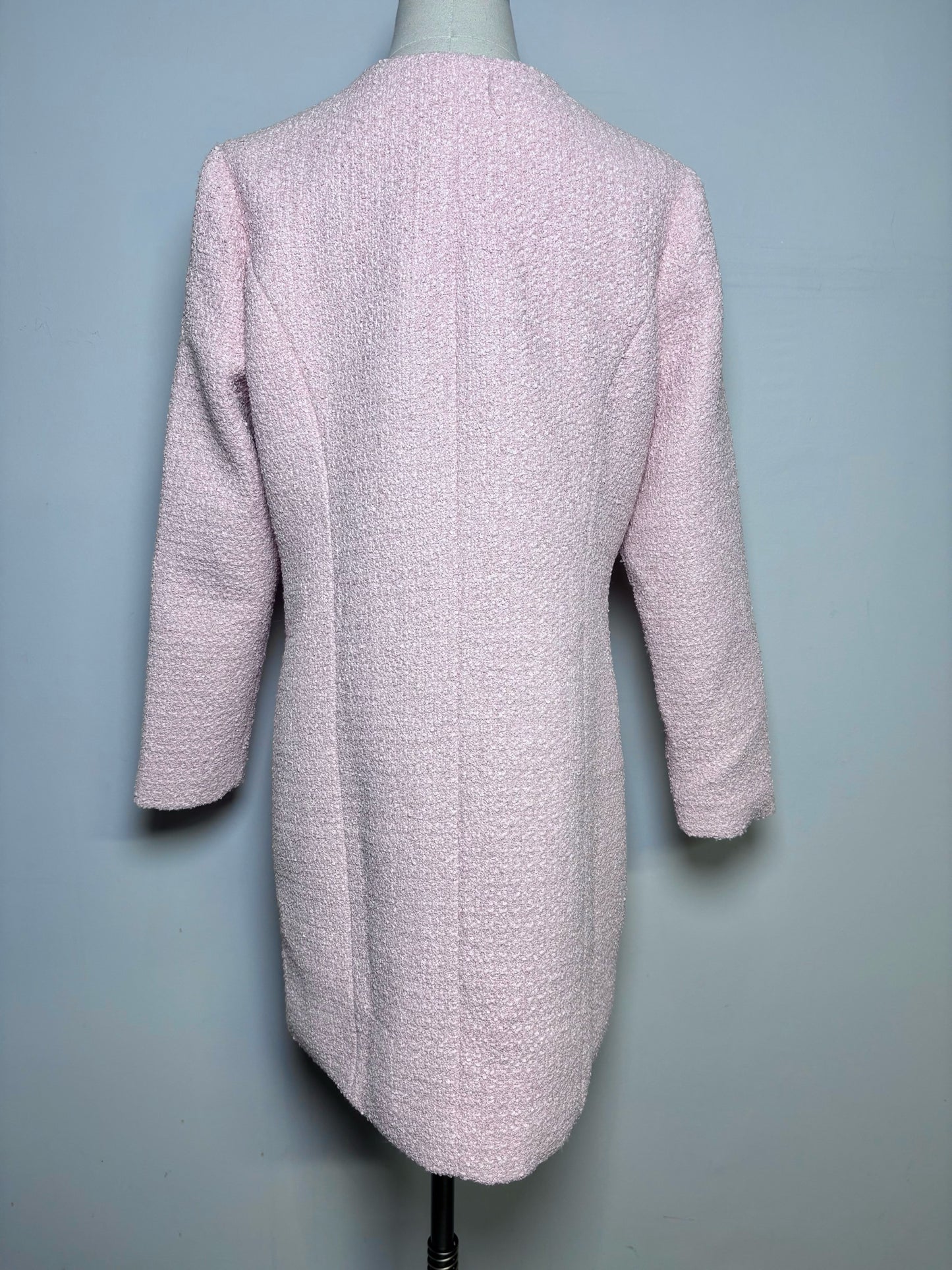 Women Size L Tuckernuck Light Pink Boucle' Pre-owned Dress/Jacket