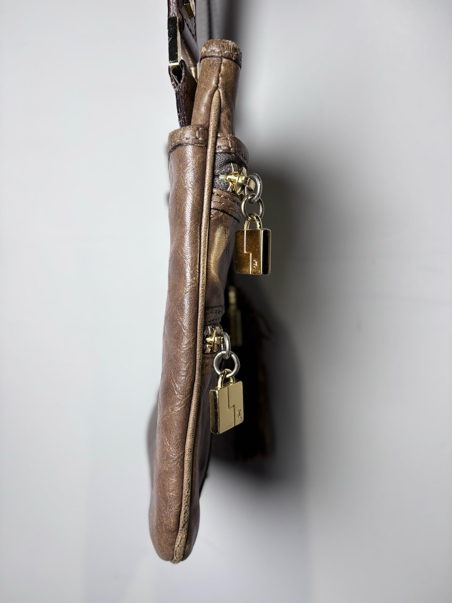 Gwen Stefani L.A.M.B. Solid Leather Vintage Crossbody Purse