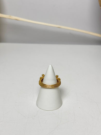 Gold Julie Vos Chalcedony Blue 7.5 Ring