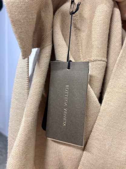 Women Size 40 (4/S) Bottega Veneta Neutrals Wool Blend Cardigan Sweater