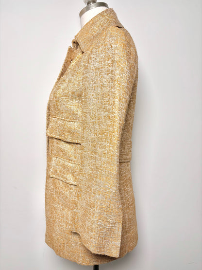 Women Size 38 (2 US) Dolce & Gabbana Metallic Gold Solid Blazer