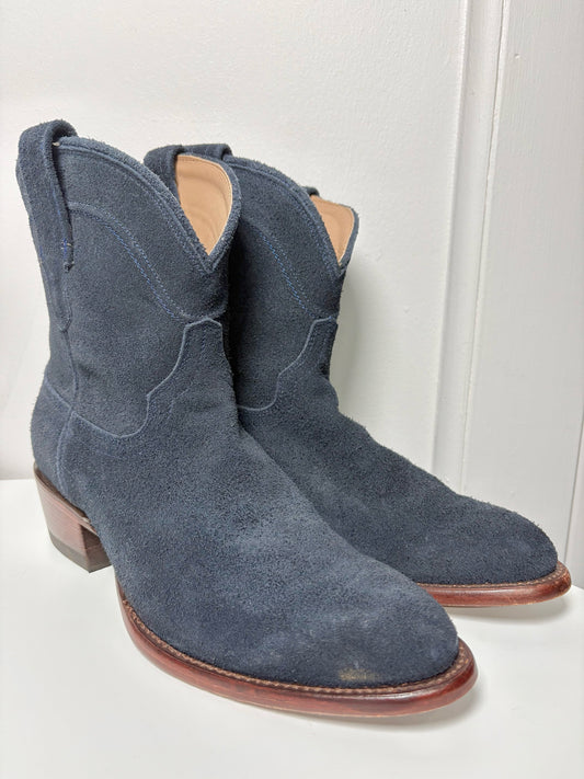 W Shoe Size 9 Tecovas Charcoal Suede Pre-owned Boots