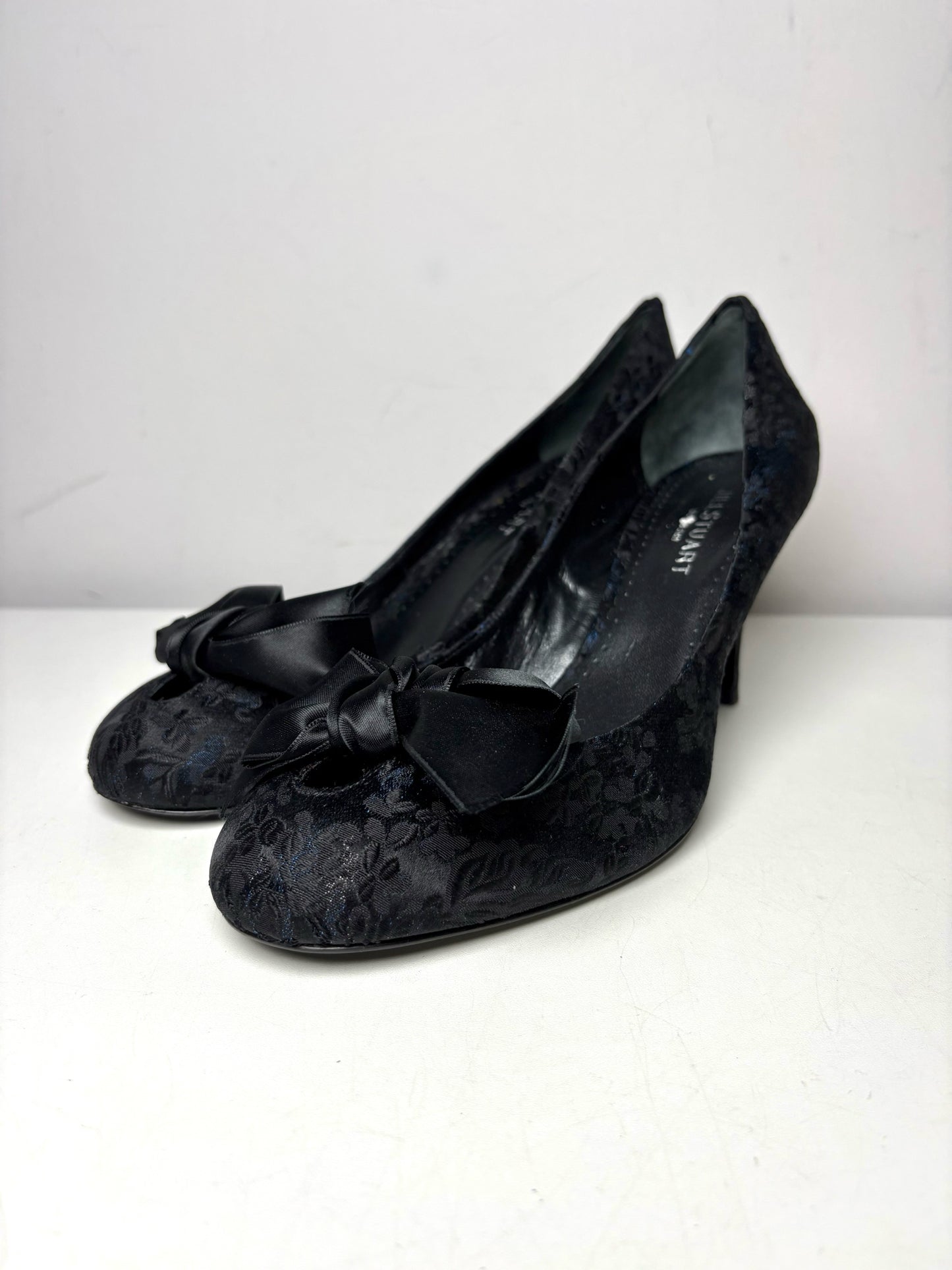 W Shoe Size 9 Jill Stuart Black Satin Women's NWT Heels