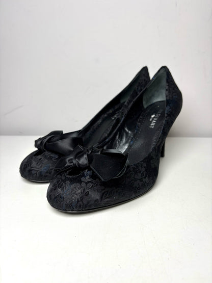 W Shoe Size 9 Jill Stuart Black Satin Women's NWT Heels