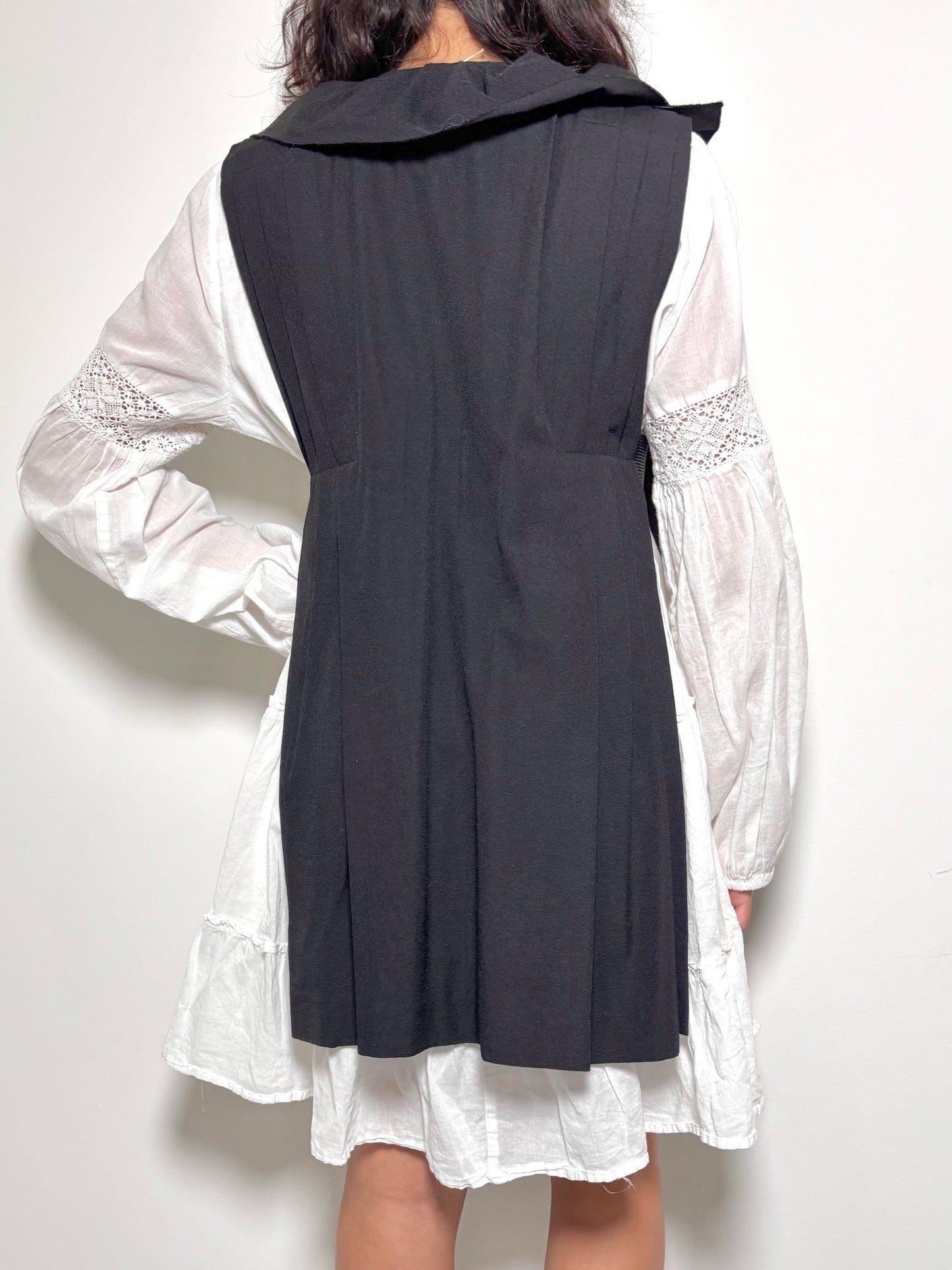 Ladies Cover Top Ter Et Bantine Black Wool-Blend M/42