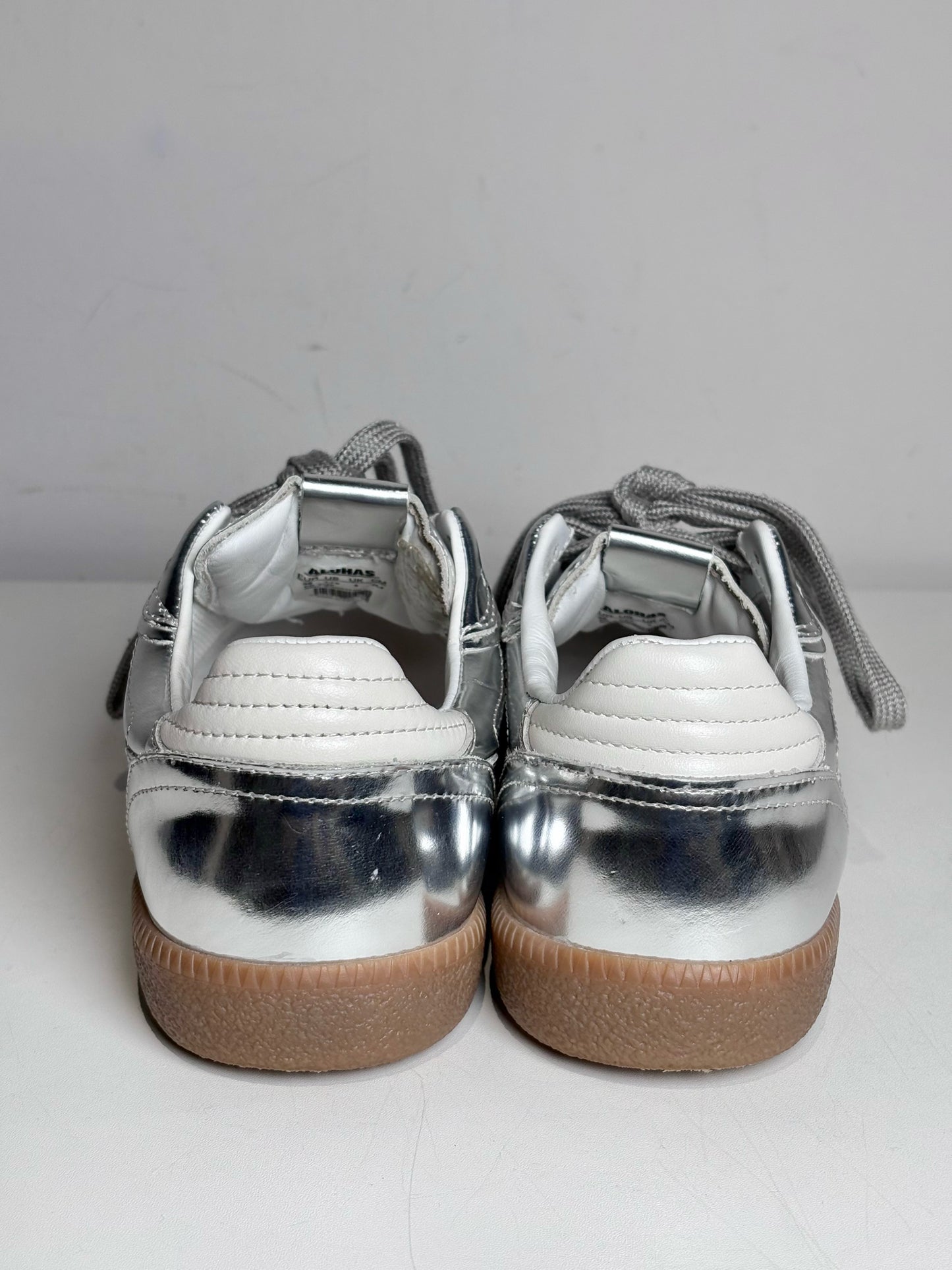 W Shoe Size 7/7.5 Alohas Metallic Silver Sustainable Leather Women's Sneakers