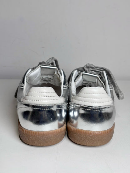 W Shoe Size 7/7.5 Alohas Metallic Silver Sustainable Leather Women's Sneakers