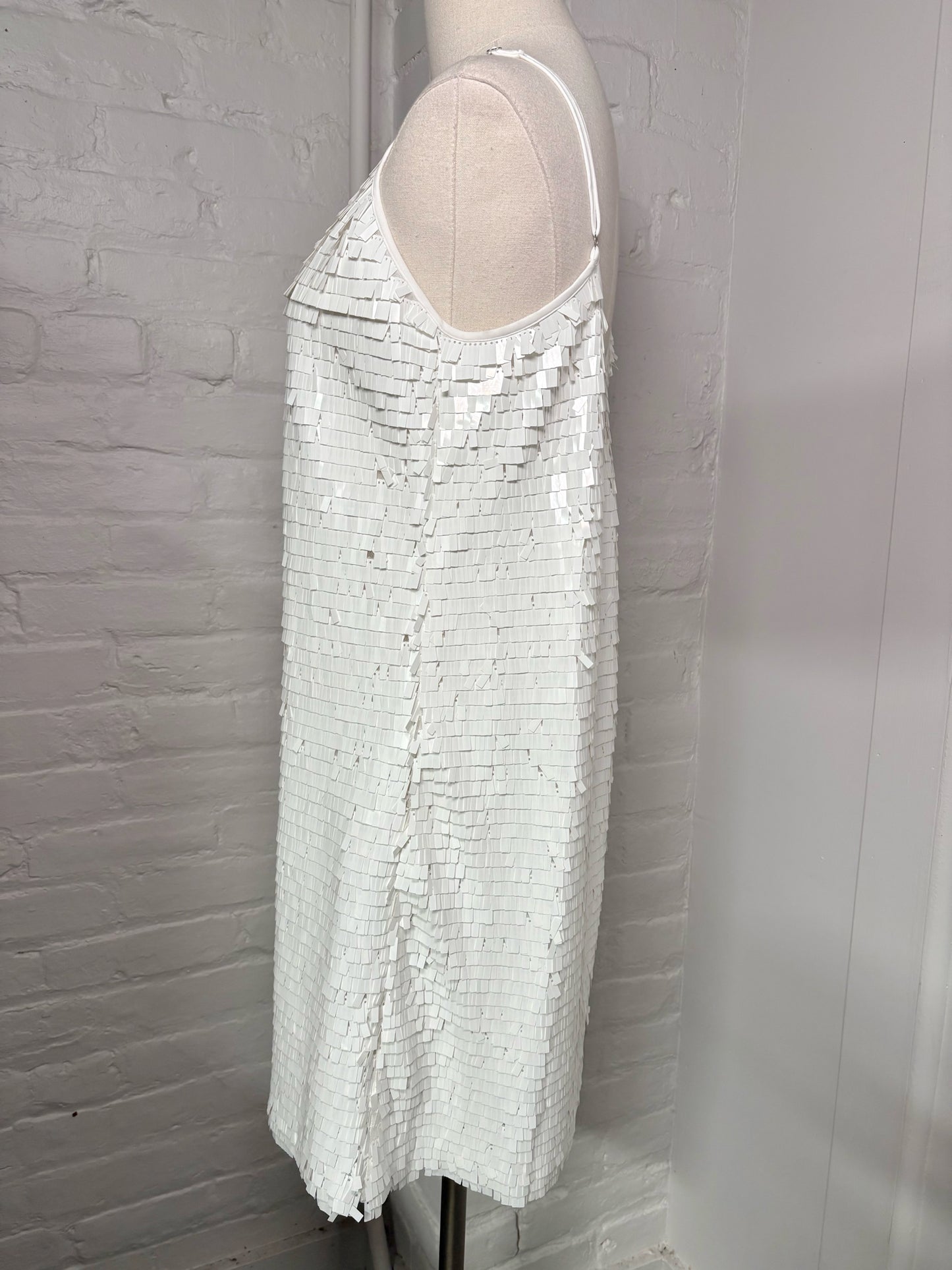 Women Size 6 L'Agence White Sequins Cocktail Dress