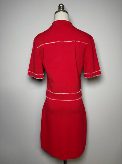 Women Size 40 (M/L) Maje Red Raveny Knit SS NWT Dress