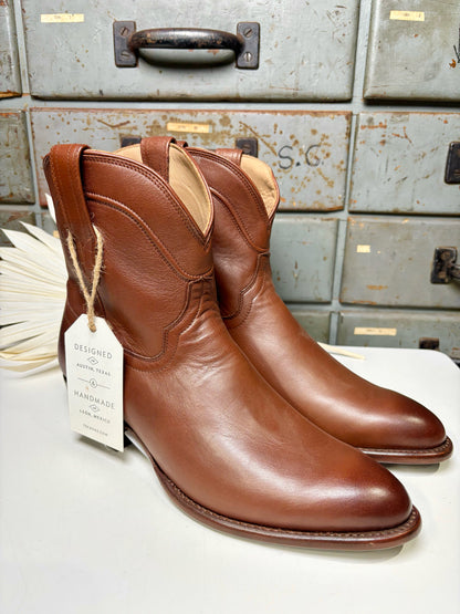 W Shoe Size 12 Tecovas Brown Leather Ankle NWT Boots