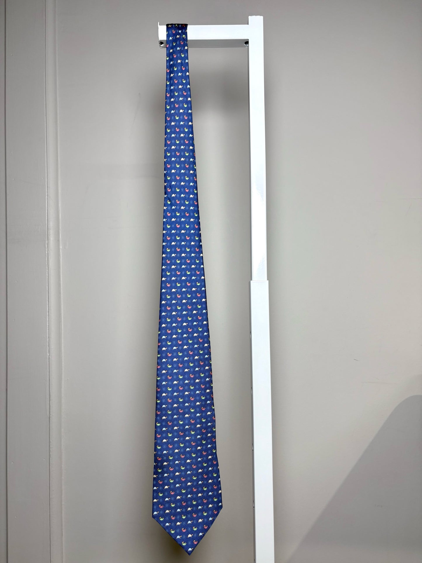 Salvatore Ferragamo Blue 100% Silk Mini Turtles Men's Tie