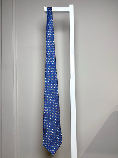 Salvatore Ferragamo Blue 100% Silk Mini Turtles Men's Tie
