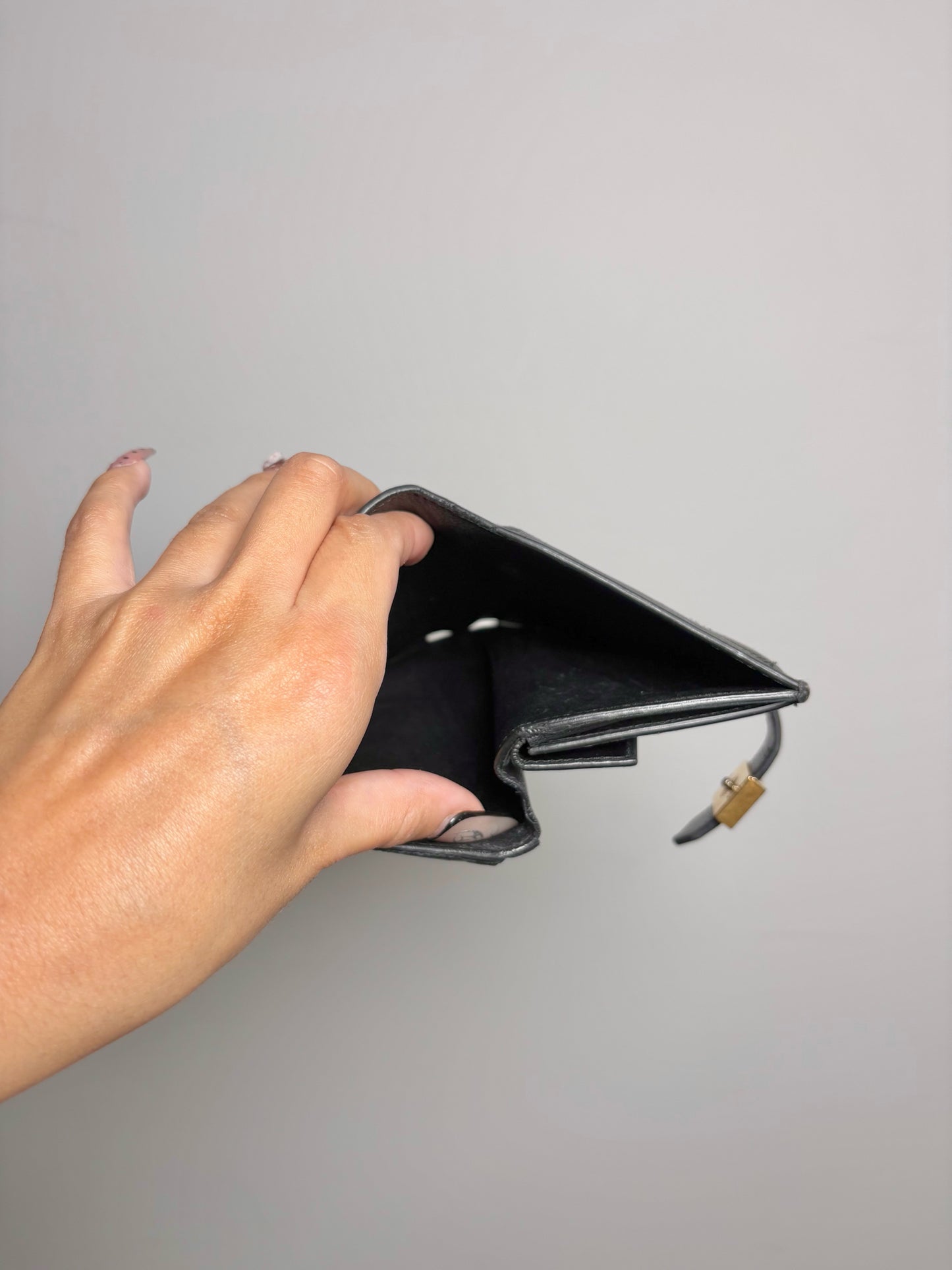 Givenchy Leather Vintage Black Bi-fold Wallet