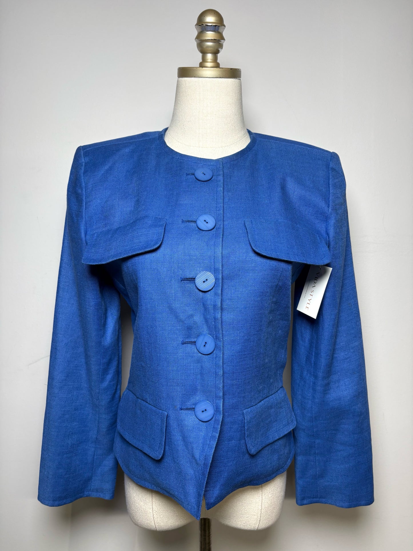 Women Size 38 (US 2–4) Saint Laurent Rive Gauche Vintage Pre-Owned Fitted Jacket
