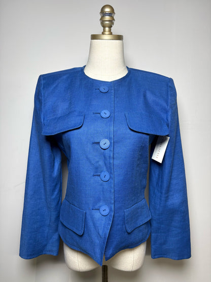 Women Size 38 (US 2–4) Saint Laurent Rive Gauche Vintage Pre-Owned Fitted Jacket