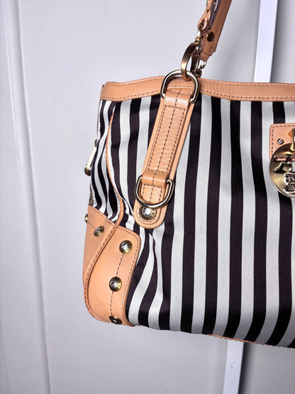 Henri Bendel Signature Centennial Strip 712 5th Ave Tote Pre-owned Purse