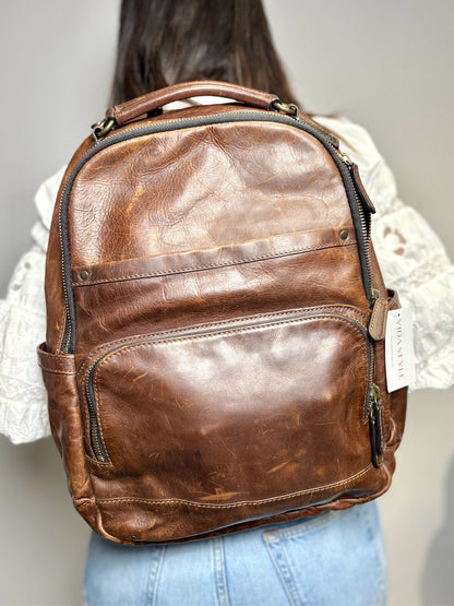Frye Brown Leather Men's Backpack