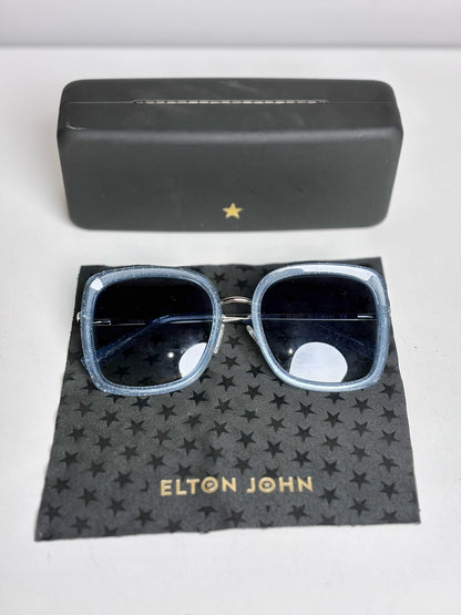 Elton John Eyewear Women's Pre-owned Blue Acetate Sunglasses